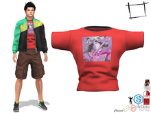 Full Perm Men's Red Tshirt Slink Male, Belleza Jake, Signature Gianni, Ocacin Gamit, Onupup, Adin Bento