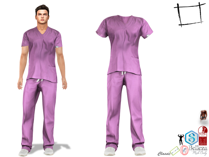 Men's Surgery Uniform Slink Male, Belleza Jake, Signature Gianni, Ocacin Gamit, Legacy Male, Onupup