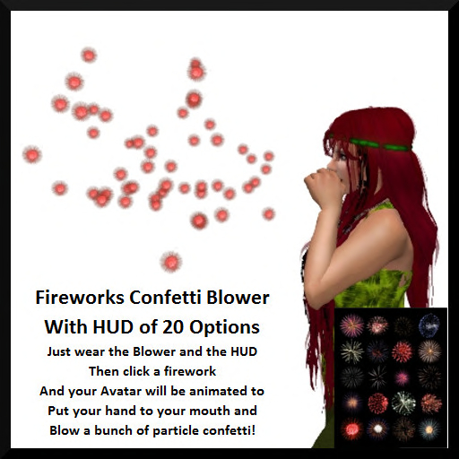 Fireworks Confetti Blower With HUD of 20 Options