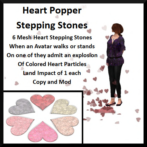 Heart Popper Stepping Stones