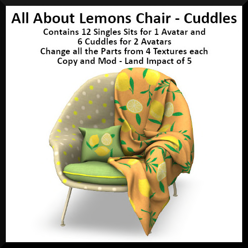 Menu Driven All About Lemons Chair - Cuddles