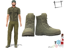 Men's Khaki Solid Work Walk Trekking Mountain Discovery Boots Slink Male, Belleza Jake, Signature 