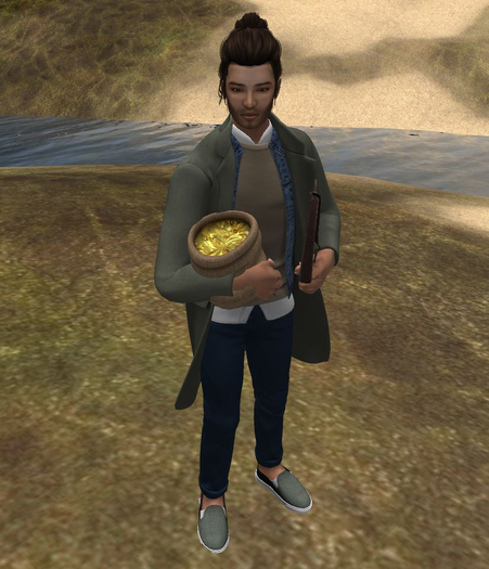 [WaS] Holdable Huggable Teddy: Gold Bag