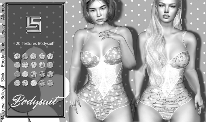 [LS] BODYSUIT FLOWER LACE DEMO
