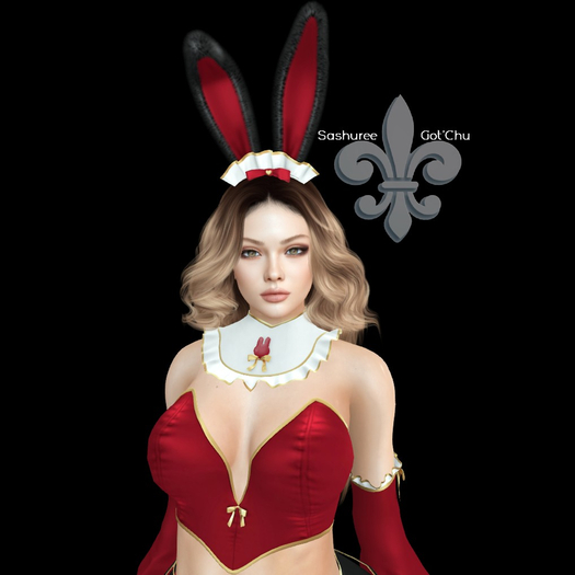 *>Kiu<* - Magical Bonbon Bunny_Ears Black/Red