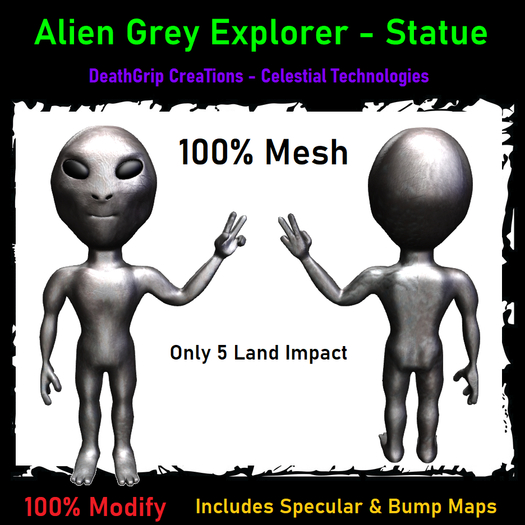 [D.G.C.] - Alien Grey Explorer Statue - [BOXED]