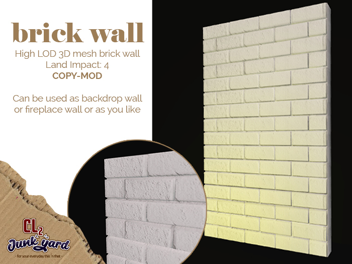CL2-Junkyard: Brick wall - fireplace wall