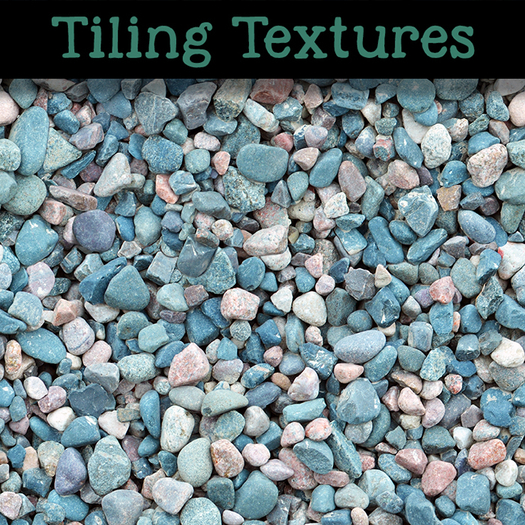 Blue and white river pebbles - Seamless texture
