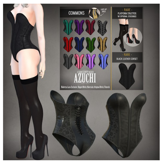 [Azuchi] Tease Corset Blue