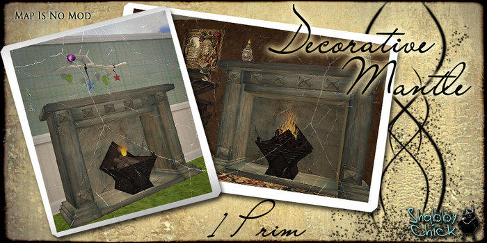 1 Prim Decorative Mantle / Fireplace