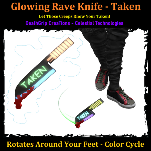 Second Life Marketplace - [D.G.C.] - Glowing Rave Knife - Taken - [BOXED]