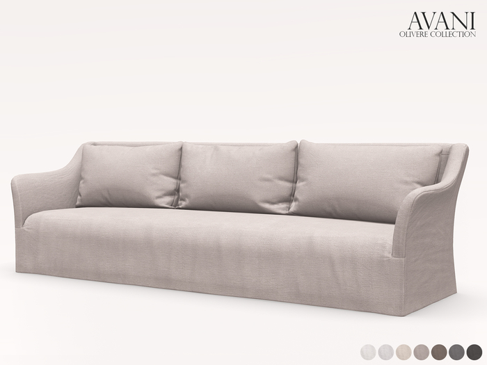 Avani Olivere Collection Linen Sofa, All PG