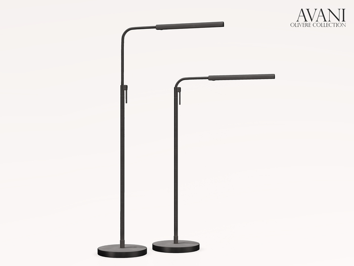 Avani Olivere Collection Floor Task Lamp Set, Iron