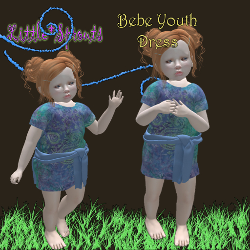 (Bebe Y) L*S- Blue Dress (Boxed)