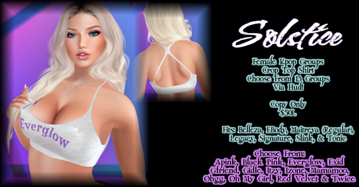 Solstice - Kpop Girl Group Crop Top