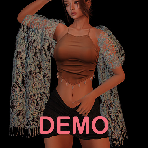 FA DrapedShawl Lace Teal DEMO