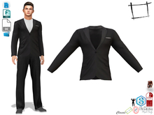 Dae Obj FBX Men's Notched Collar Tuxedo Jacket Slink Male, Belleza Jake, Signature Gianni, Ocacin Gamit