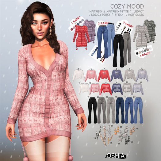 OSMIA - Cozy.Mood.Gacha - Dress.Colors - M - RARE