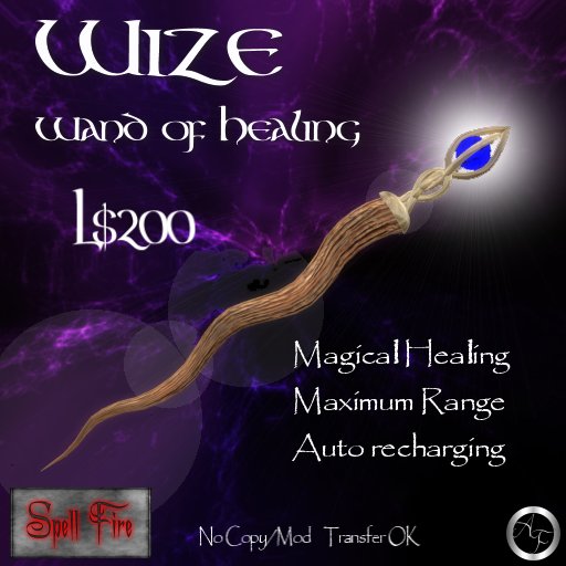 WIZE WAND OF HEALING - SPELL FIRE