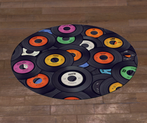 Rug- Round Vintage Record Rug