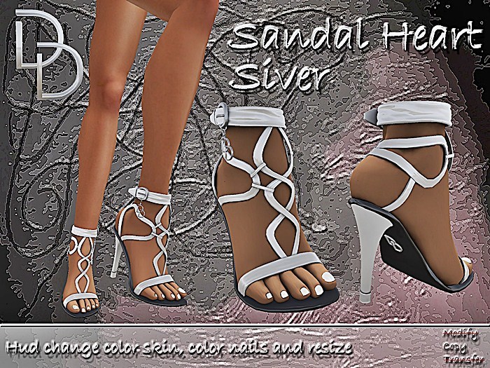 DD Sandal Heart Silver