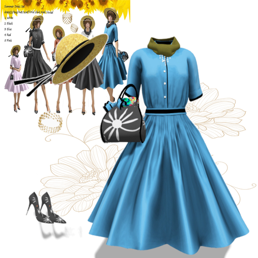 Summer Dress Set Blue // GACHA