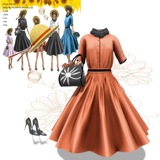 Summer Dress Set Red // 