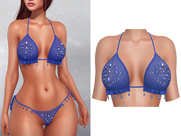 Second Life Marketplace Mossu Ethereal Bra Electric Blue
