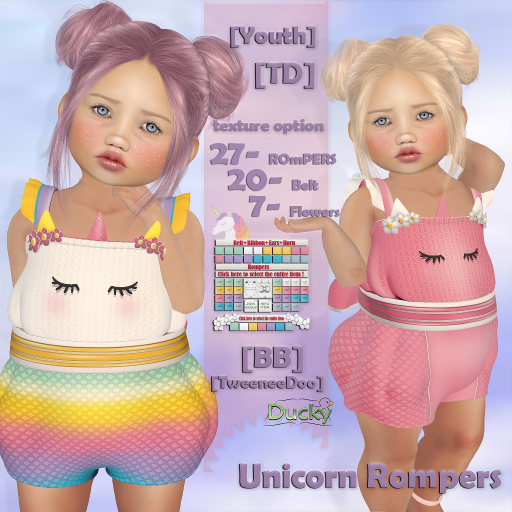 !Ducky Unicorn Romper [TweeneeDoo] [BB] [Youth] [TD]