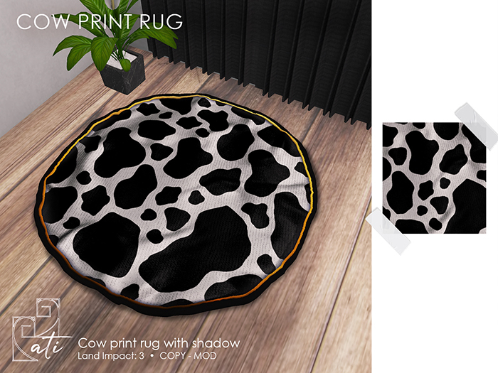 ati: Rug Cow print