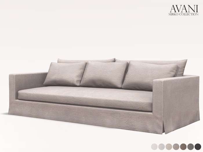 Avani Mirko Collection Shelter Linen Sofa, All PG