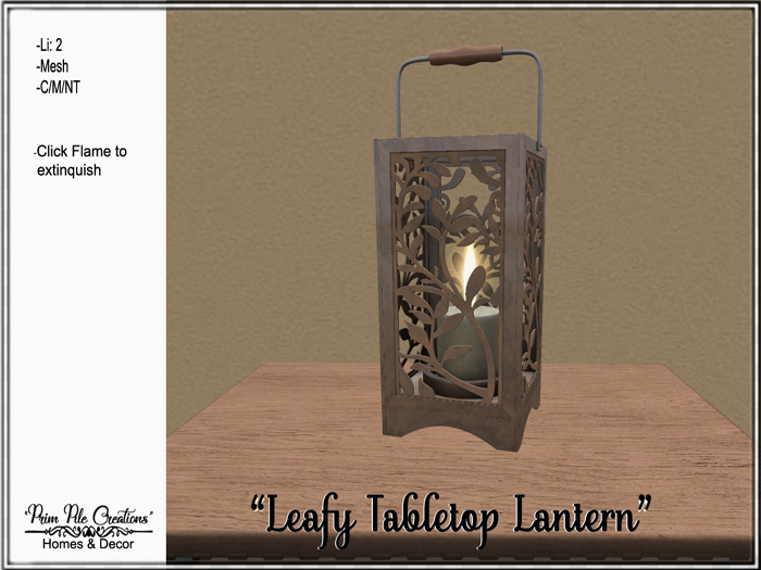 ~PPC~ Leafy Tabletop Lantern  