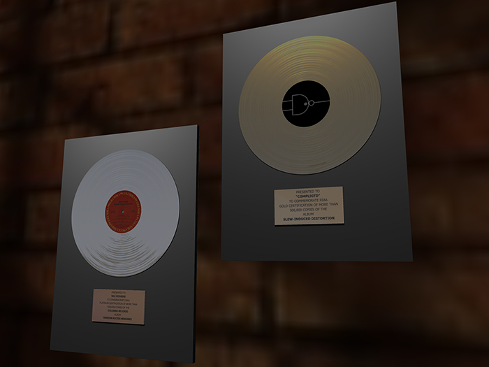 [Indigo.] RIAA Plaques - Rock star/Gold Record