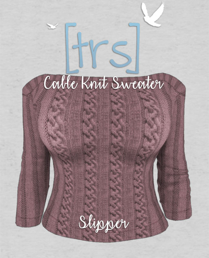 [trs] Cable Knit Sweater . Slipper
