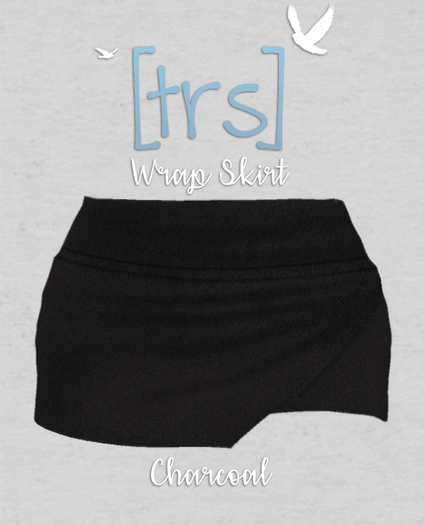 [trs] Wrap Skirt . Charcoal