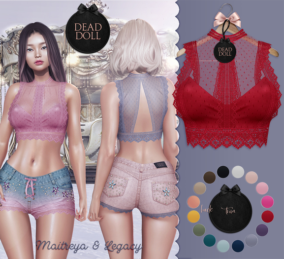 DEAD DOLL - Sibilla Top - Red