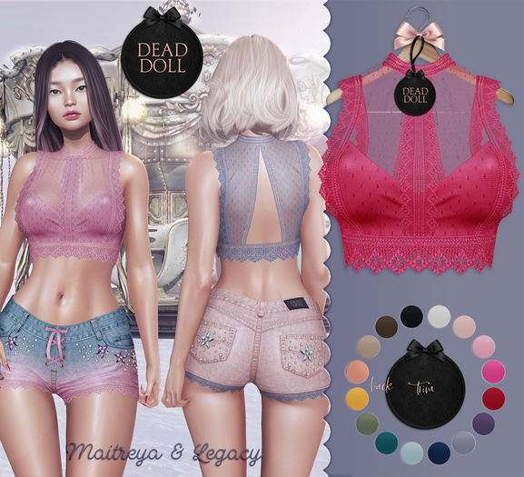 DEAD DOLL - Sibilla Top - Fuchsia