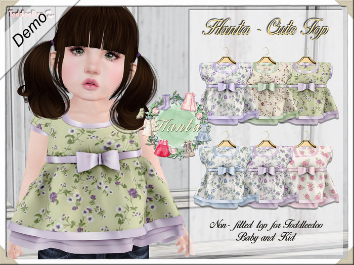 DEMO Hanta - Cute Top for ToddleeDoo - All packs (Non-fitted)