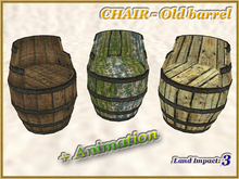 CHAIR - Old barrel - Animation (3 LI) (Full perm)