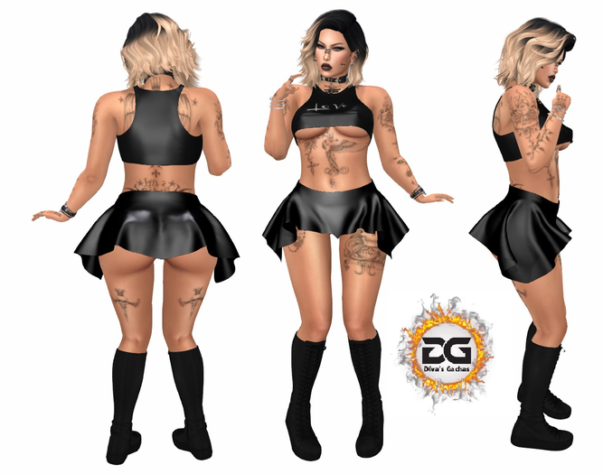 DG-Fantasy Skirt-Black-Box