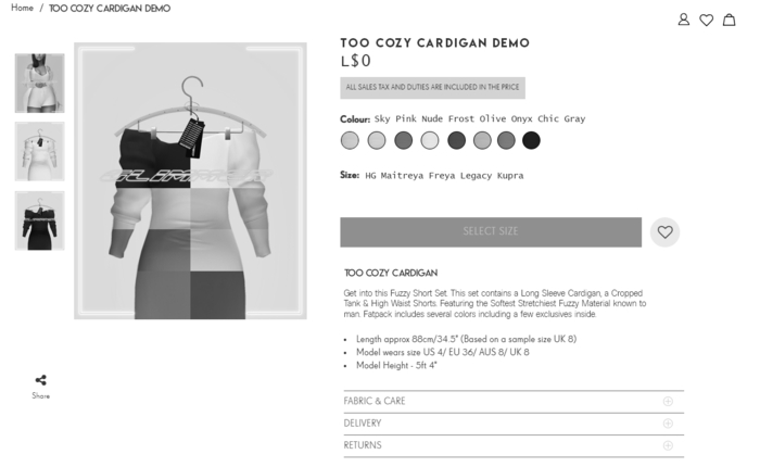 [G] - Too Cozy Cardigan - [DEMO]