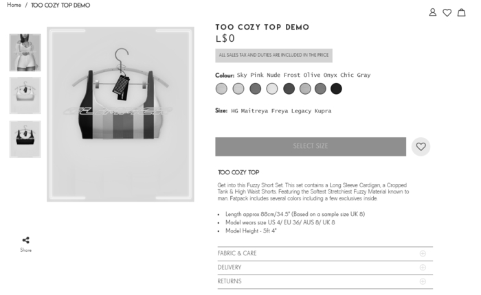 [G] - Too Cozy Top - [DEMO]