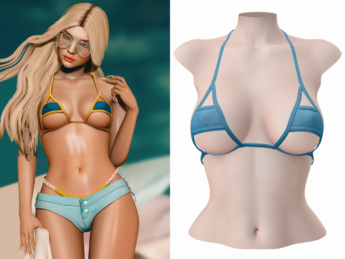 -[ vagrant ]- Caroline Top - Solid Light Blue