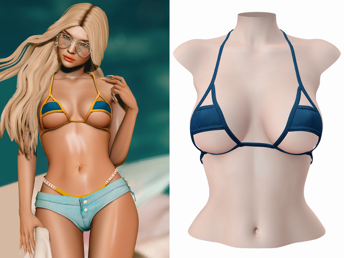 -[ vagrant ]- Caroline Top - Solid Blue