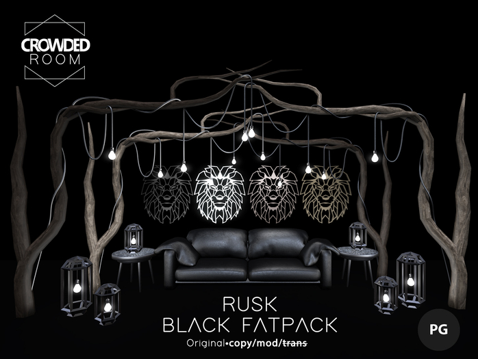 Crowded Room - Rusk Living Room Fatpack - Black PG 