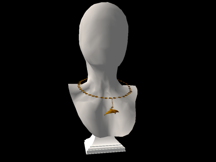 Gold Necklace Dolphin