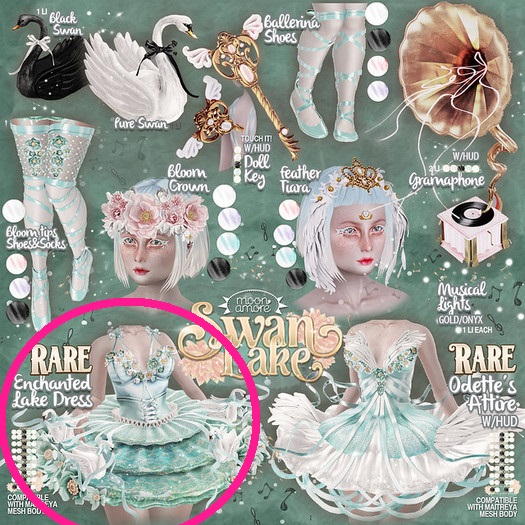 :MoonAmore: SwanLake/ Enchanted Lake Dress RARE