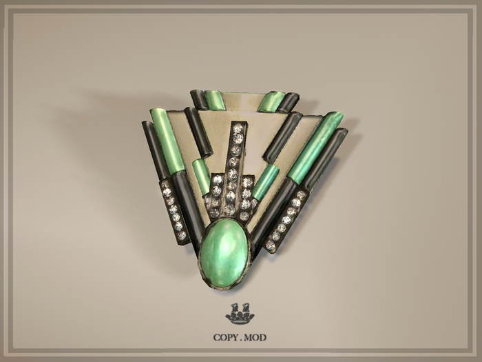 Boehmer - Moderne Onyx Brooch