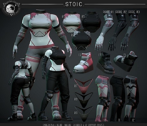 .STOIC. CYBER_NULL.GEAR SNEAKERS MAITREYA GREY 15