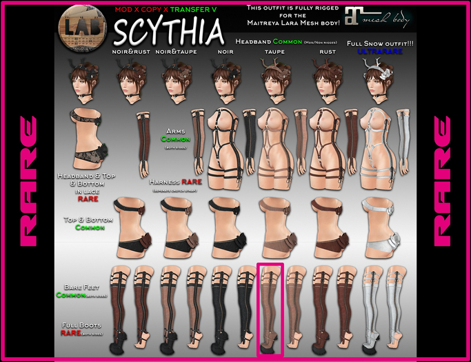 [LAB737] Scythia Boots Complete (taupe) RARE